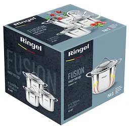 Набір каструль Ringel Elegance з кришкою 3 предмети (RG-6007) - мініатюра 3