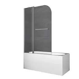 Шторки скляні на ванну Koer SR BS04-95x140-TR-07 прозоре скло 6 мм, graphite KR5404, Універсальна, прозорий, графіт