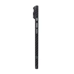 Карбоновый чехол для Apple iPhone 17 Air, LikeCarbon2 MagCase, черный, тонкий защитный чехол-панель из поликарбоната с магнитами N52, MagSafe, противоударный, совместим с беспроводной зарядкой, приподнятые края для защиты камеры, ArmorStandart (ARM86260) - мініатюра 6