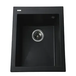 Гранітна мийка Globus Lux Lama чорний 410x500 мм А0002, Чорний