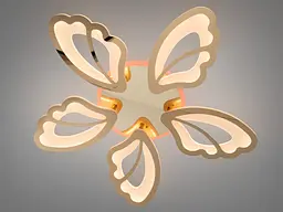 Стельова LED-люстра Diasha 8166/5G золото, 5 модулів, 80 Вт, 64 см, 10-16m2 - мініатюра 2