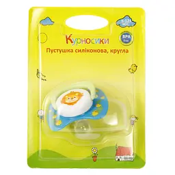 Пустушка силіконова Курносики Левеня, кругла, 6-12 + міс., синій (7215/6-12+ з) - мініатюра 3