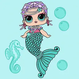 Набір для розпису по номерах для дітей 5+ L.O.L. Surprise! Mermaids Merbaby, 40x40 см, КНО6262