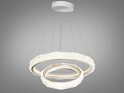 Ошатна LED-люстра Diasha MD3528/600+400CG шампань, 2 кільця, 90 Вт, 60 см, 14-20m2 - мініатюра 2