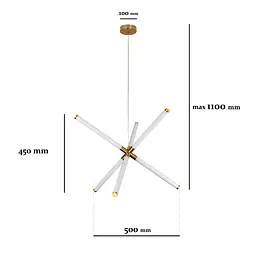 Підвісний світильник LED Levistella 7813155-1 AB, 23W, 4000K, бронзовий метал, сучасний стиль для дому - мініатюра 3