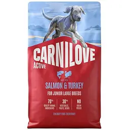 Сухий корм для молодих собак великих порід Carnilove Active Salmon & Turkey Junior Large Breed лосось та індичка 4 кг