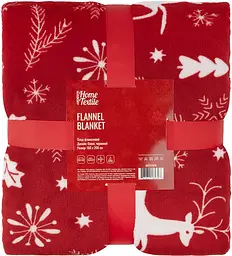 Плед Ardesto Christmas Flannel Олені Червоний ART0126PB 160х200 см
