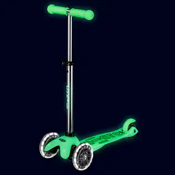 Самокат дитячий Micro Mini Deluxe Glow LED 3-колісний крижаний лайм (MMD216) - мініатюра 6