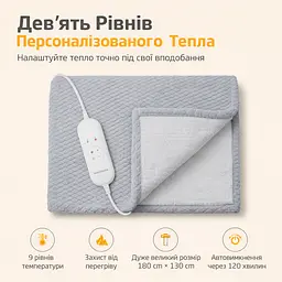 Електрична ковдра з підігрівом Medisana HB 416 світло-сіра (HB 416-2761) - мініатюра 5