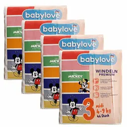 Підгузники Babylove Premium 3 Midi ( 4-9 кг ), 184 шт
