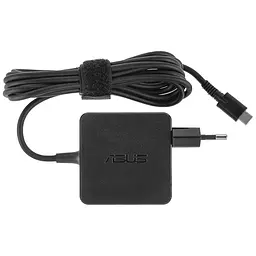 Блок живлення для ноутбука Asus USB-C 45W, Type-C, 19V, 2.37A, квадратний, адаптер+перехідник, Black - мініатюра 3