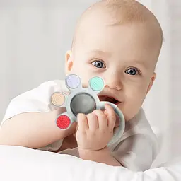 Прорізувач для зубів ортодонтичний силіконовий Ortho з брязкальцем BabyOno - мініатюра 5