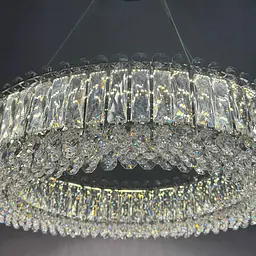 Кришталева підвісна LED-люстра Linisoln 8693-600 70W 60 см до 17 м2 - мініатюра 5
