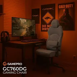 Крісло ігрове GamePro GC760DG Dark grey fabric (GC760DG) - мініатюра 11