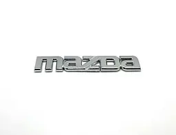 Емблема напис Mazda Хром 143х27 мм Пластик на скотчі (Завод) - мініатюра 2