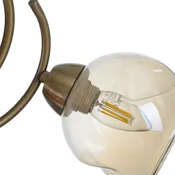 Люстра стельова Brille в спальню E27 60W AB (LK-683C/3) - мініатюра 3