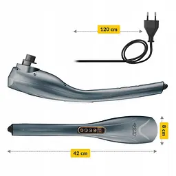 Ручний вібраційний масажер для тіла 4FIZJO Long Stick 7 в 1 4FJ0555 Grey (P-5907739319135) - мініатюра 3