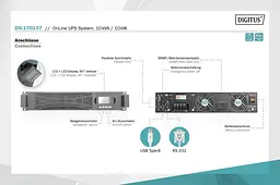 Джерело безперебійного живлення Assmann UPS ONLINE 10KVA/ 10KW DN-170107 Black - мініатюра 3