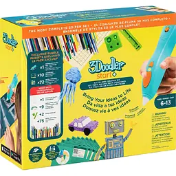 3D-ручка для дитячої творчості 3Doodler Start Plus Мегакреатив 147 стрижнів 9 шаблонів (3DS2B-011)