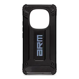 Чехол для Xiaomi Redmi Note 14 Pro+ 5G, Panzer, черный, противоударный, бронированный, милитари, панель-накладка, защита всего корпуса, защита дисплея и камеры, термополиуретан (TPU) + поликарбонат (PC), ArmorStandart (ARM79851)