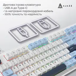 Клавіатура Ajazz AK980 MAX Magnetic Switch White/Blue (AK980-MAX-M-BWDB) [156881] - мініатюра 7