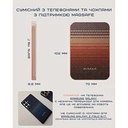 Зовнішній акумулятор Pitaka Aramid Fiber Magnetic 5000mAh 20W Sunset (PBQ2402) [161459] - мініатюра 9