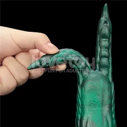 Вібратор Lovetoy Double-Claw Savage Charm 19.4 см зелений - мініатюра 10