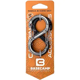 Карабін Base Camp Sigma 8 Wire Set 2шт Black Grey