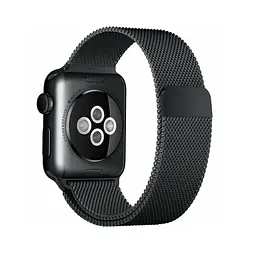 Ремінець Creasted для годинника Milanese loop steel bracelet Apple watch, 42 44 мм Black - мініатюра 2