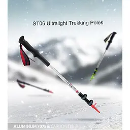 Трекінгова палиця телескопічна Naturehike ST06 (NH17D006-D) 66-135см срібляста - мініатюра 9