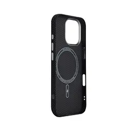 Карбоновый чехол для Apple iPhone 17, LikeCarbon2 MagCase, черный, тонкий защитный чехол-панель из поликарбоната с магнитами N52, MagSafe, противоударный, совместим с беспроводной зарядкой, приподнятые края для защиты камеры, ArmorStandart (ARM88379) - мініатюра 4