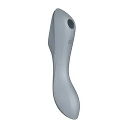 Вибратор Satisfyer Curvy Trinity 3 Вакуумный и стимулятор для точки G, 17.5х5.3 см серый