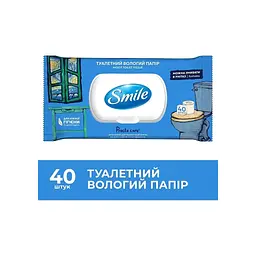 Туалетний папір Smile Classic Procto Care Вологий 40 шт. (4823071668841) - мініатюра 2