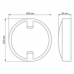 Led світильник Videx IP65 круглий 18 Вт 5000 K сірий (VL-BH12R-185) - мініатюра 4