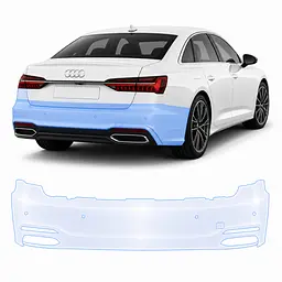 Антигравійна захисна бронеплівка за лекалами для Audi A6 C9 2025- задній бампер