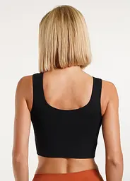 Топ у рубчик на широких бретелях TOP RIB 18867 L-XL чорний - мініатюра 3