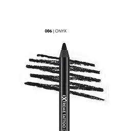 Гелевий олівець для очей Flormar Extreme Tattoo Gel Pencil, 06 Onyx Чорний - мініатюра 2