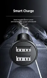 Автомобільний зарядний пристрій Usams C20 Mini dual USB 2.4A Black [53788] - мініатюра 3