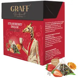 Чай зелений Graff Strawberry dream у пірамідках 36 г (20 шт. х 1.8 г)  - мініатюра 2