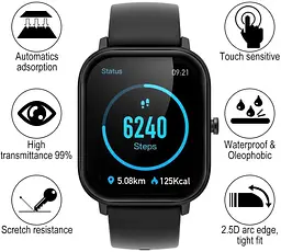Захисна плівка Amazfeel для смартгодинника Amazfit GTS/GTS2 з рамкою (2 шт.) - мініатюра 8