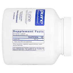 L-лізин Pure Encapsulations l-Lysine 270 капсул - мініатюра 2