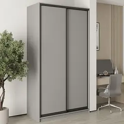 Шафа-купе дводверна MebelStar Стандарт BG 2ДСП 130x45x240 см Сіра мишка (MBS-10006)