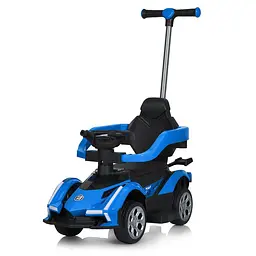 Дитячий електромобіль 3в1 6V4Ah 18W USB Bluetooth шкіра блакитний (M 5781EBLR-4)