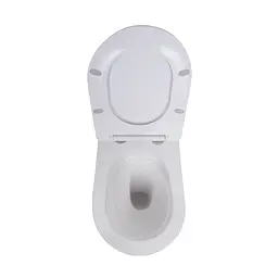 Підвісний унітаз Qtap Robin + інсталяція Qtap Nest 4 в 1 (лінійна клавіша White), Білий - мініатюра 6