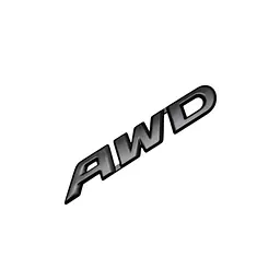 Емблема напис AWD для Honda чорна мала 90х15 мм метал (на скотчі)