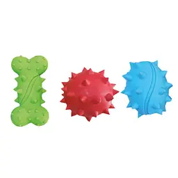 Іграшка для собак Croci Spiky шиповані фігурки латекс пищалка асорті 10–14 см