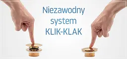 Донний клапан золотий click-clack без переливу Rea-A8585, Золотий - мініатюра 3