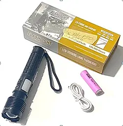 Ручной фонарь BL-X721-P50 + 10SMD zoom + PowerBank + Type-C + 18650 (3+4режима) - мініатюра 4