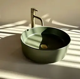 Умивальник Rea Sami 37x37 green matt (REA-U4567), Матова - мініатюра 2