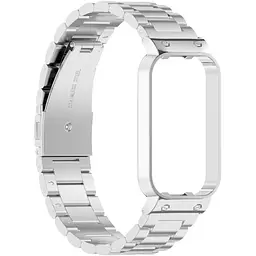 Ремінець-бампер DK для Xiaomi Redmi Smart Band 2 Metal Fitlink Steel Watch Band (017613) (silver) - мініатюра 2